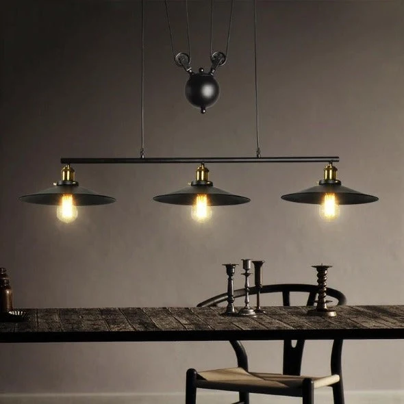 Suspension Industrielle Barre 3 Lampes