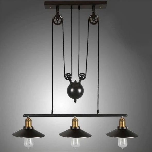 Suspension Industrielle Barre 3 Lampes