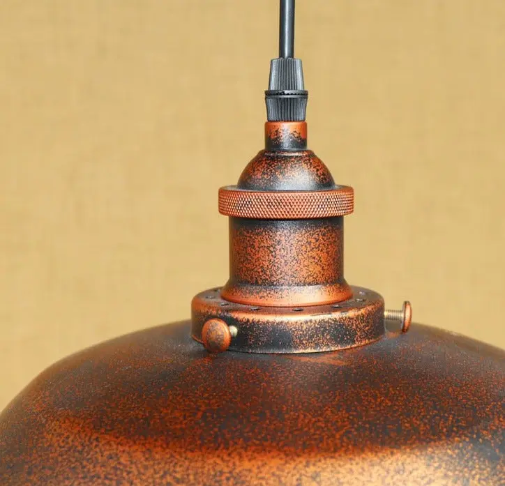 Suspension Industrielle Cuivrée