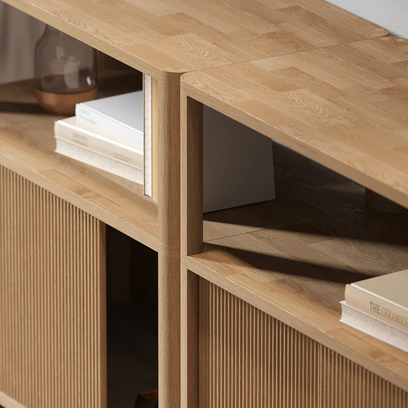 Cloe Oak Low Storage Unit