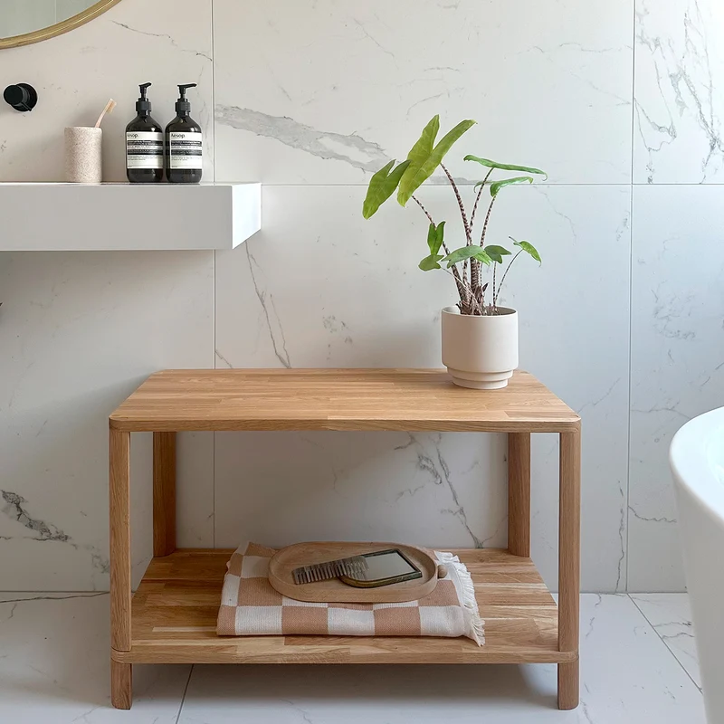 Cloe Oak Low Storage Unit