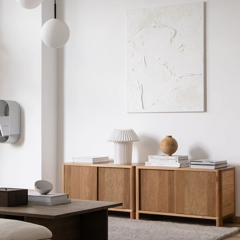 Cloe Oak Low Storage Unit