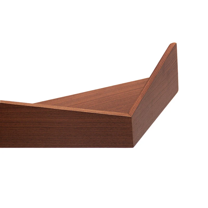 Pelican L Wall Shelf and two Cielo Wall Hooks · Walnut