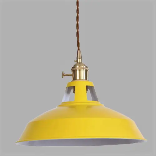 Suspension Industrielle Jaune