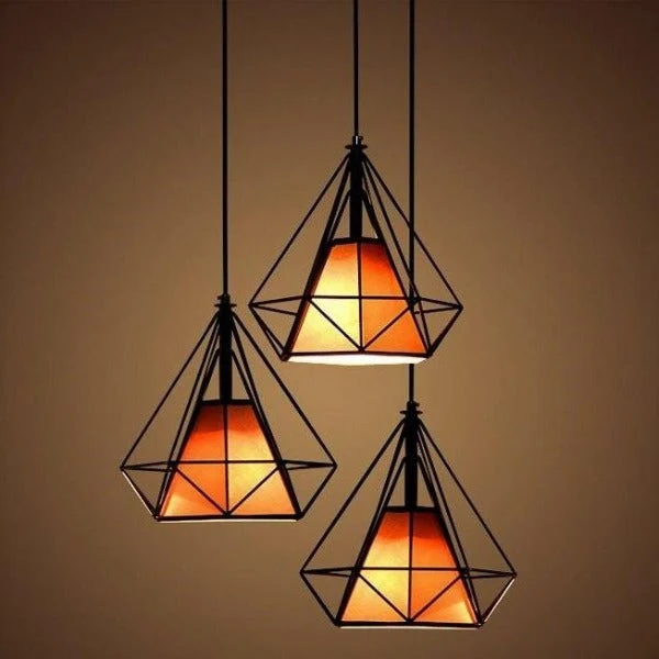 Suspension Industrielle Noire Chambre