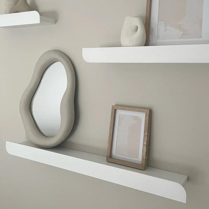 Cielo L+M Shelves and Three Hooks · White