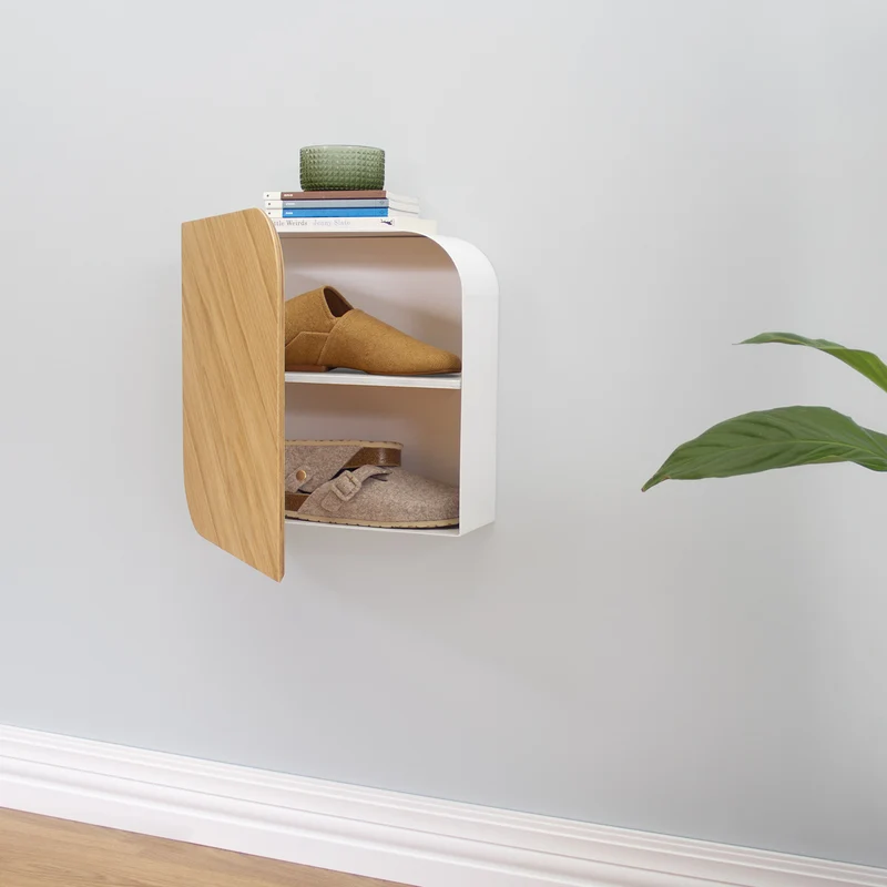 Cielo Wall Cabinet · Oak & White