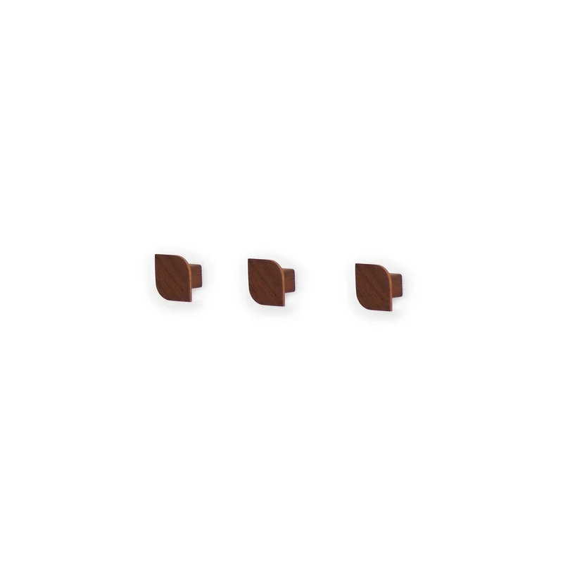Cielo Set of Three Wall Hook · Small Walnut
