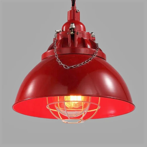 Suspension Industrielle Rouge