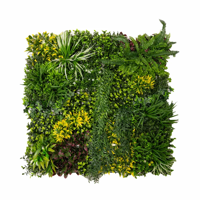 3 Panneaux Muraux Végétal Artificiel 100 x 100 cm l Cassia