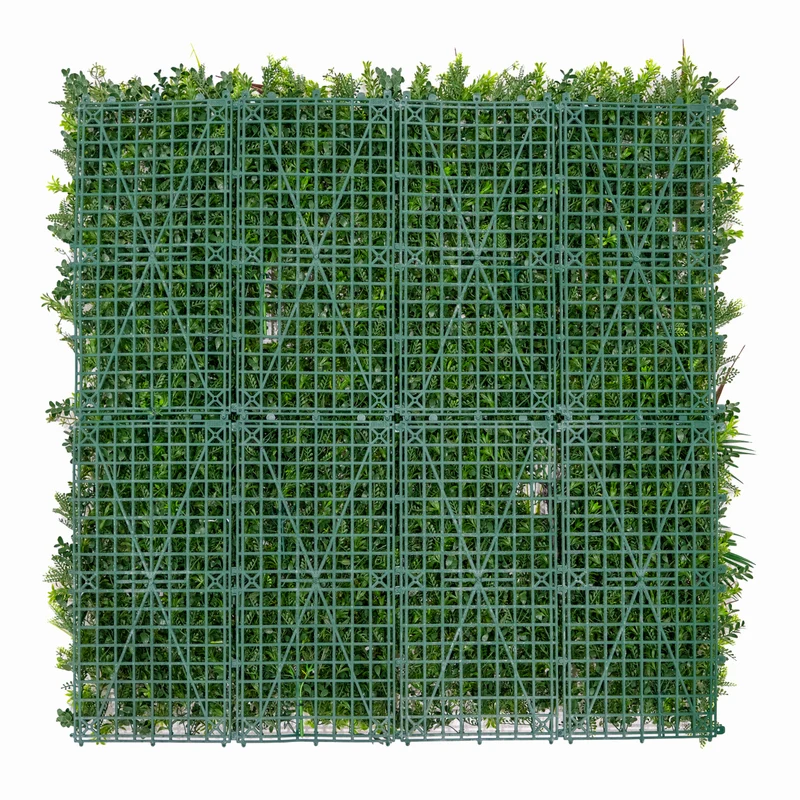 3 Panneaux Muraux Végétal Artificiel 100 x 100 cm l Cassia