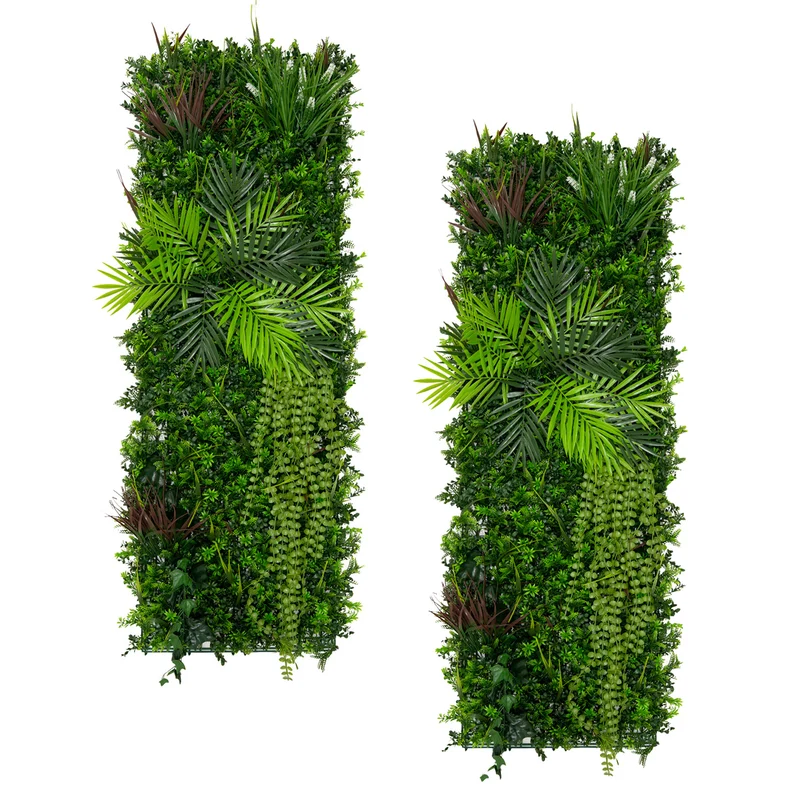 2 Panneaux Muraux Végétal Artificiel 50 x 150 cm l Alina