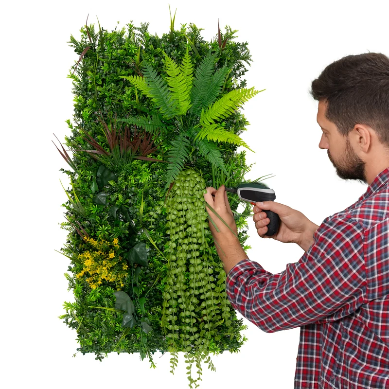 Panneau Mural Végétal Artificiel 50 x 100 cm l Alina