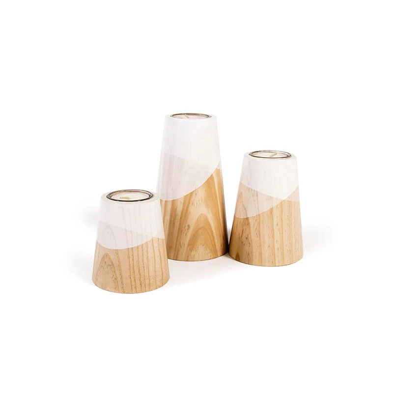 Etna Mini set of three Candle Holders · White