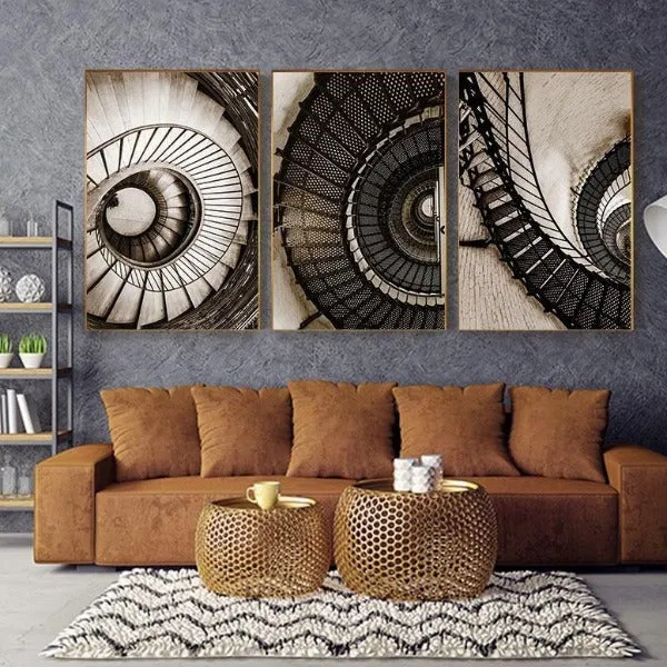 Tableau Industriel Triptyque Métallique