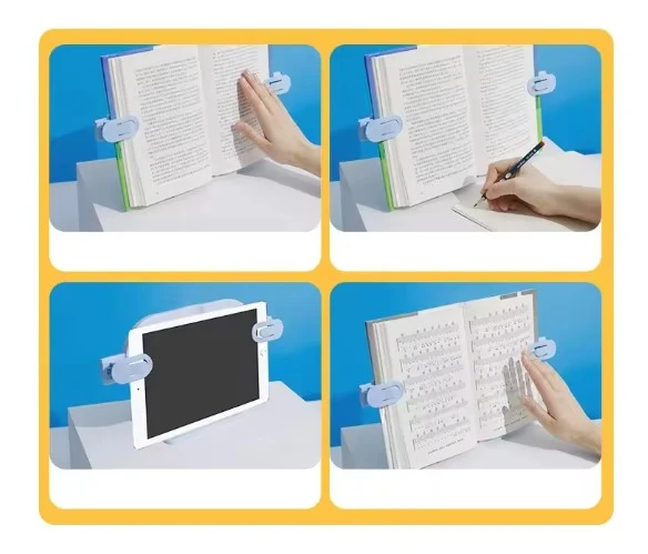 Porte livre en plastique bleu