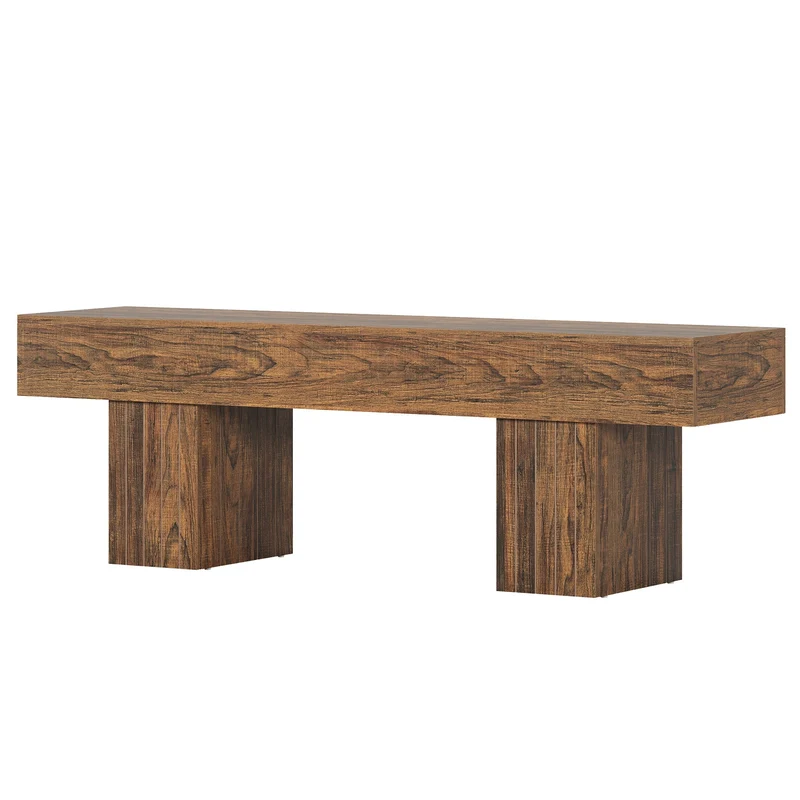 Tribesigns Banc en bois de 140 cm, Banc de salle à manger rustique de style champêtre