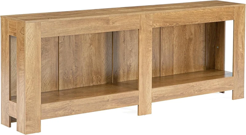 Tribesigns Table console avec rangement 200 cm style champêtre pour entrée ou salon