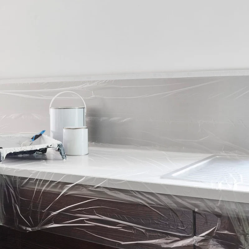 ROTOLO PROTEZIONE PLASTICA SUPER LEGGERA CON NASTRO DEXTER 7MICRON 1,1X25MT