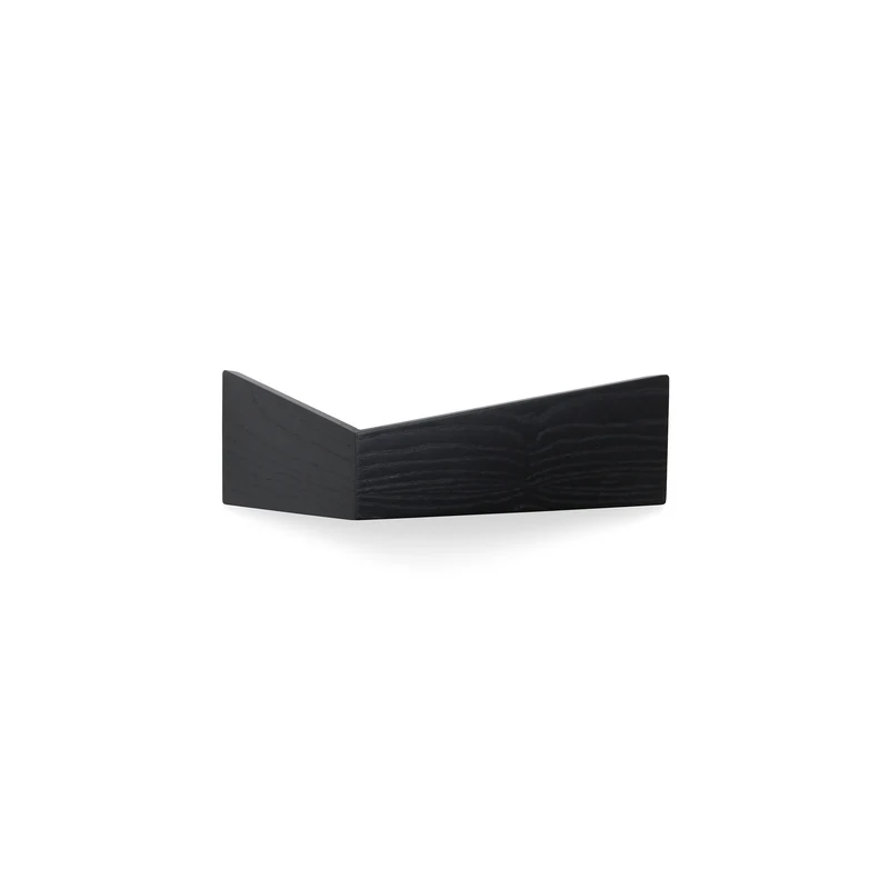 Pelican Wall Shelf with Hidden Hooks · Small Black