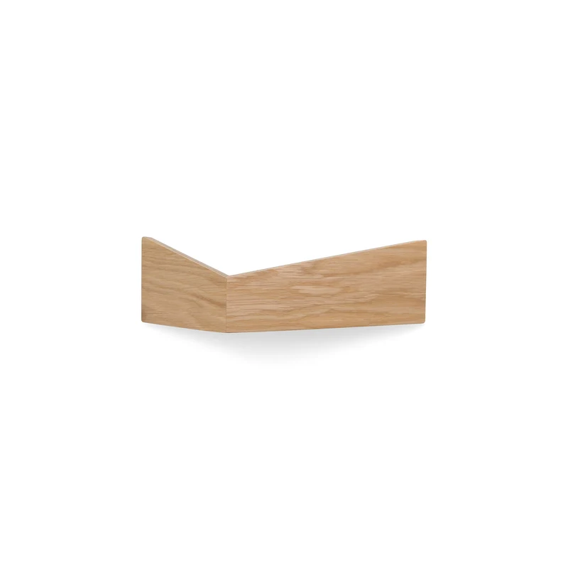 Pelican Wall Shelf with Hidden Hooks · Small Oak