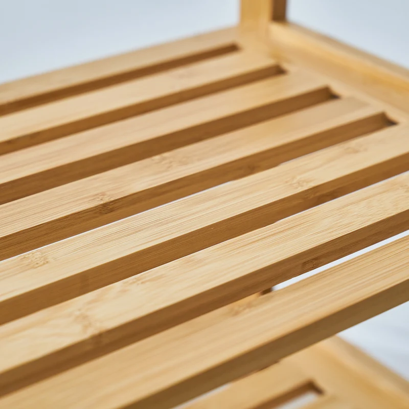 Zynix Natural Bamboo 4-Tier Shoe Rack