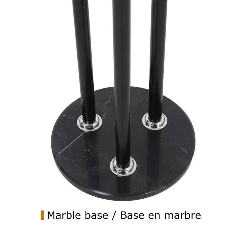 Zynix Premium Beech Wood Coat Rack with Black Marble Base