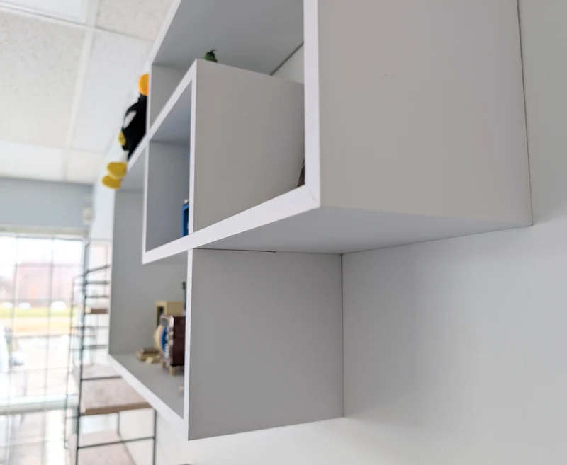 Zynix Interlocking Cube Wall Shelf | Modern Space-Saving Design