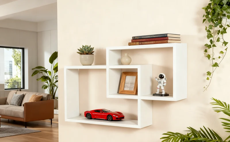 Zynix Interlocking Cube Wall Shelf | Modern Space-Saving Design