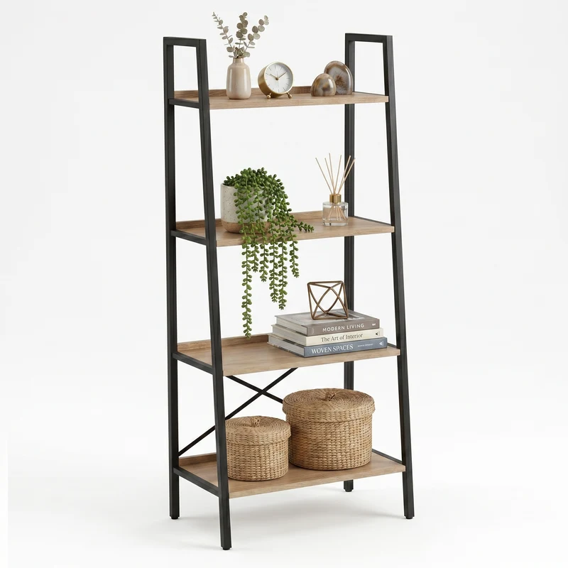 Zynix 4-Tier Standing Ladder Shelf