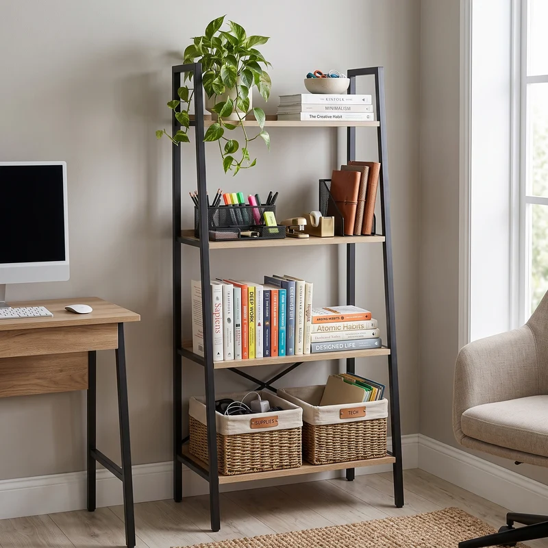 Zynix 4-Tier Standing Ladder Shelf