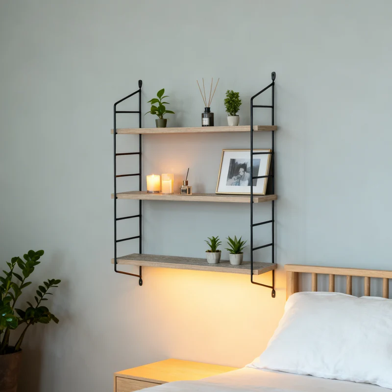 Zynix 3-Tier Wall-Mounted Shelf | Space-Saving Storage for Small Rooms