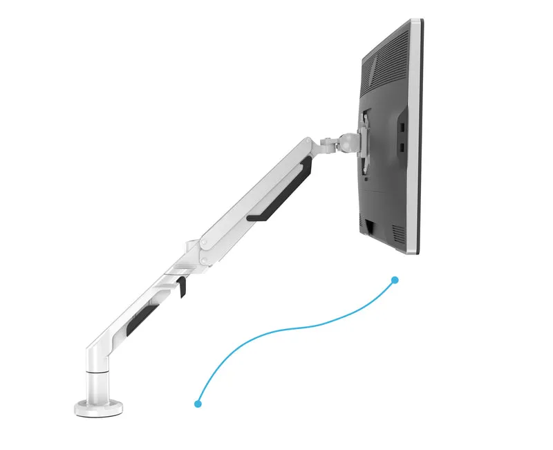 Zynix Single Monitor Arm, Gas Spring Adjustable (17”–36”)