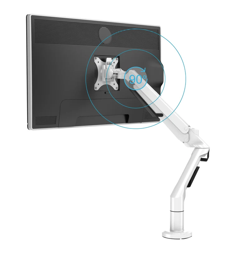 Zynix Single Monitor Arm, Gas Spring Adjustable (17”–36”)