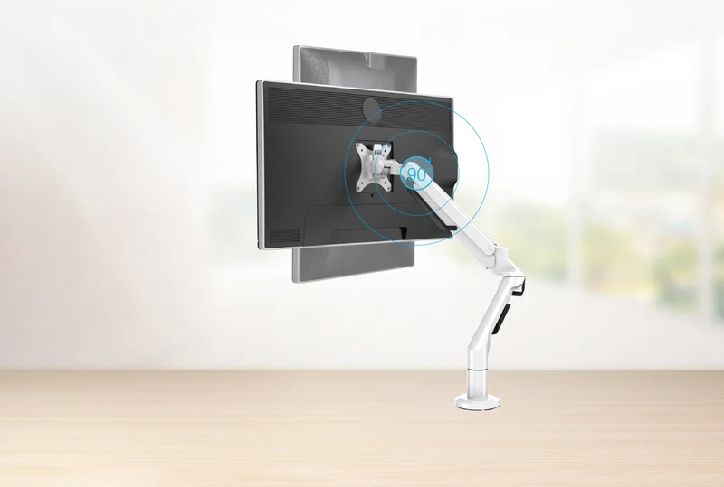 Zynix Single Monitor Arm, Gas Spring Adjustable (17”–36”)