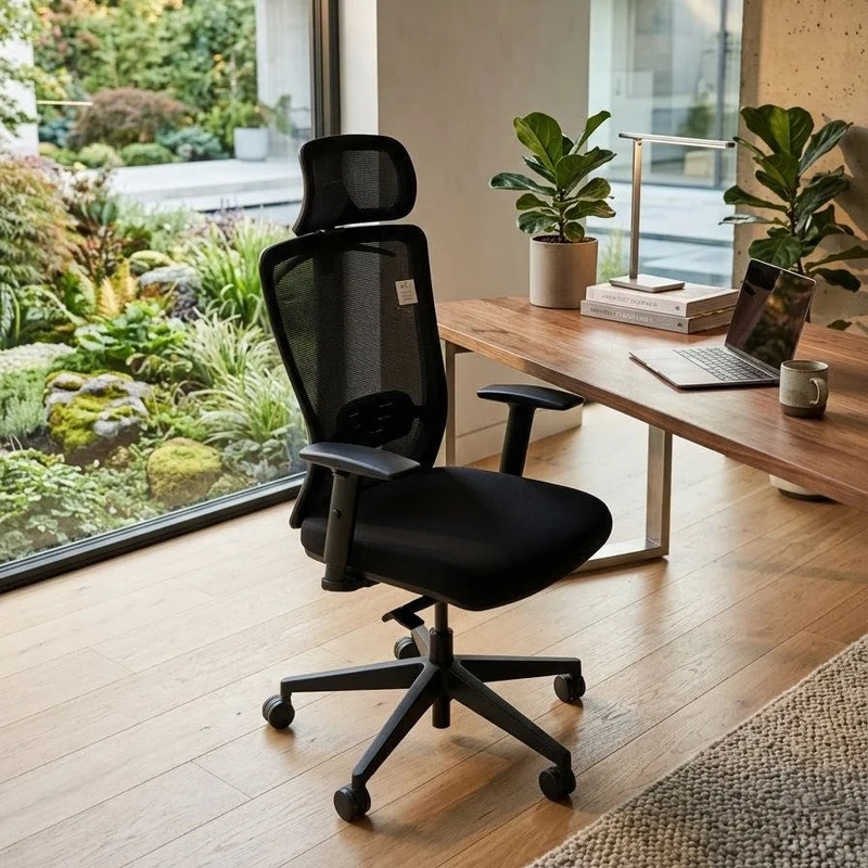 Zynix Mesh Office Chair, Adjustable Lumbar & Headrest