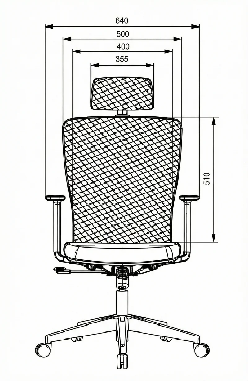 Zynix Mesh Office Chair, Adjustable Lumbar & Headrest