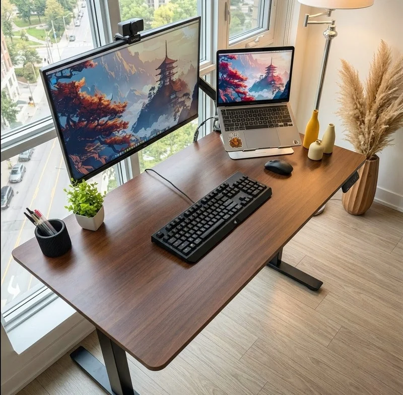 Zynix Electric Standing Desk | Height Adjustable 48” x 24”
