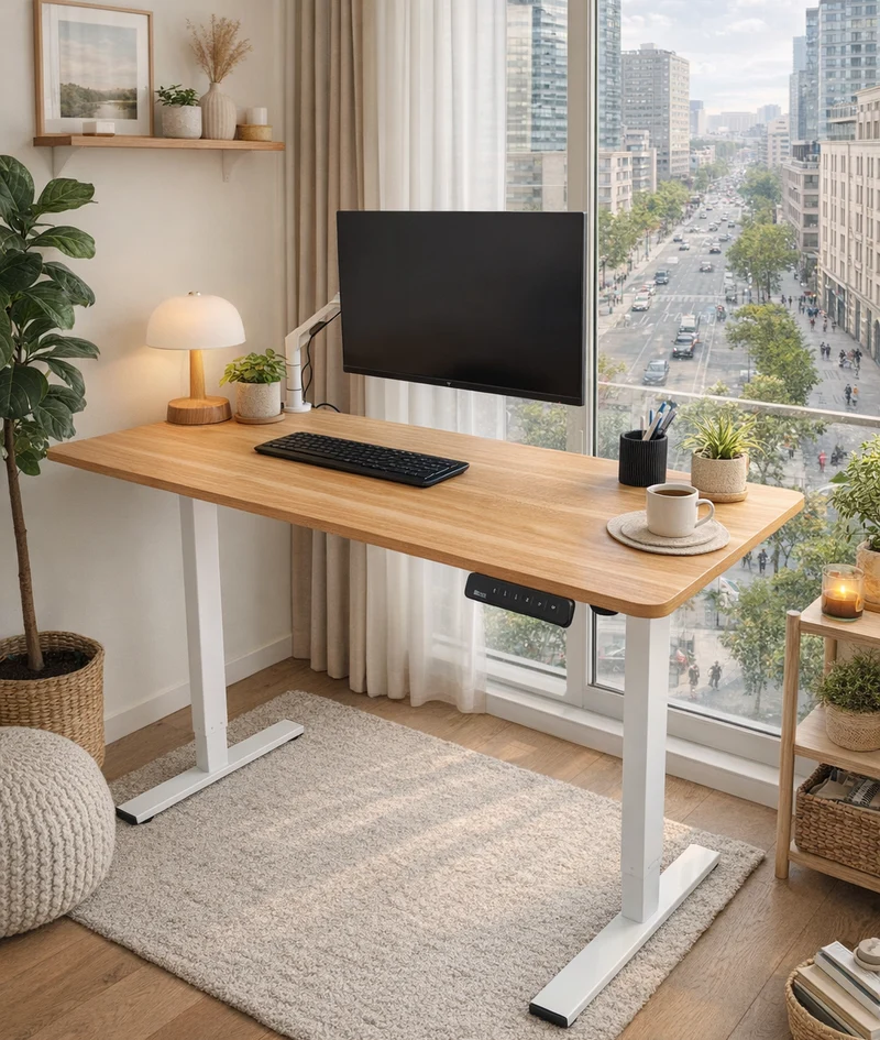 Zynix Electric Standing Desk | Height Adjustable 48” x 24”