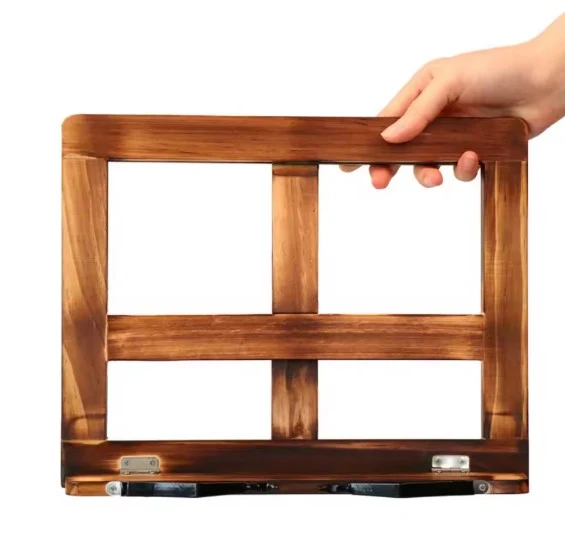 Porte livre en bois marron