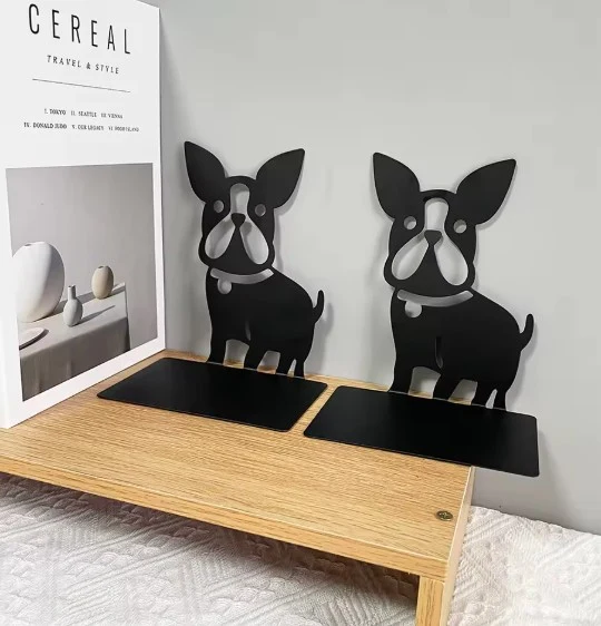 Serre livre bouledogue en métal