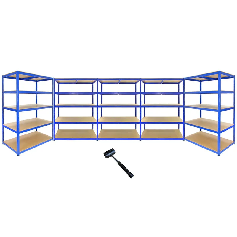 Monster Racking - 9 Rayonnages T-Rax en Acier Bleu 120cm x 60cm x 180cm