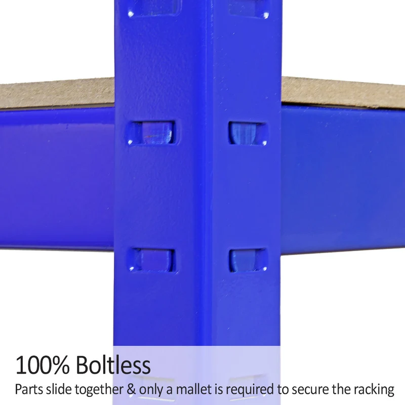 Monster Racking - 5 Rayonnages T-Rax en Acier Bleu 120cm x 45cm x 180cm