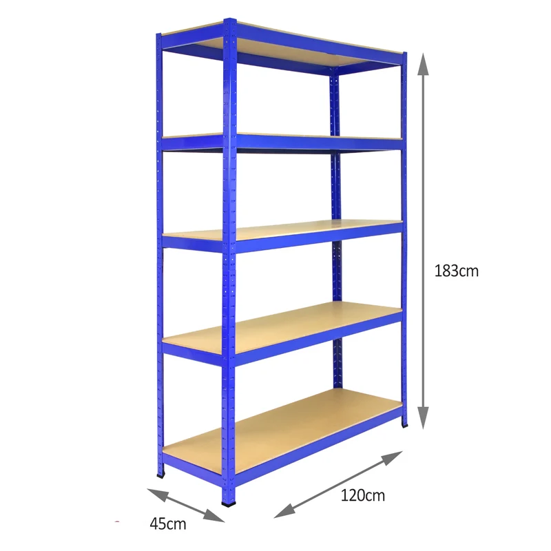 Monster Racking - 1 Rayonnage T-Rax en Acier Bleu 120cm x 45cm x 180cm