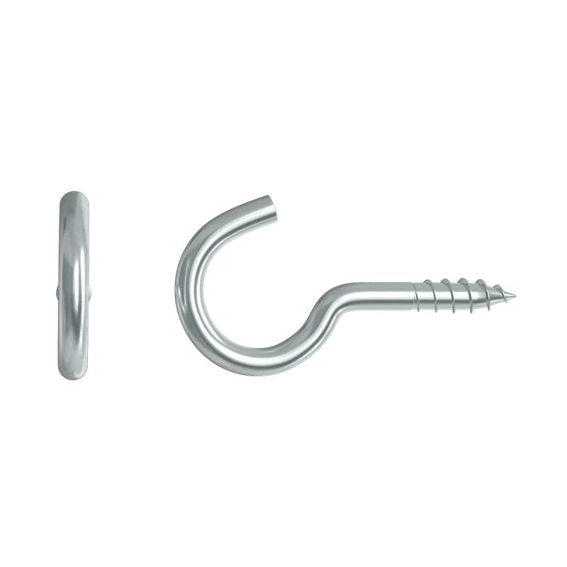 4 SCREW HOOK GALVANISED STEEL 5X40