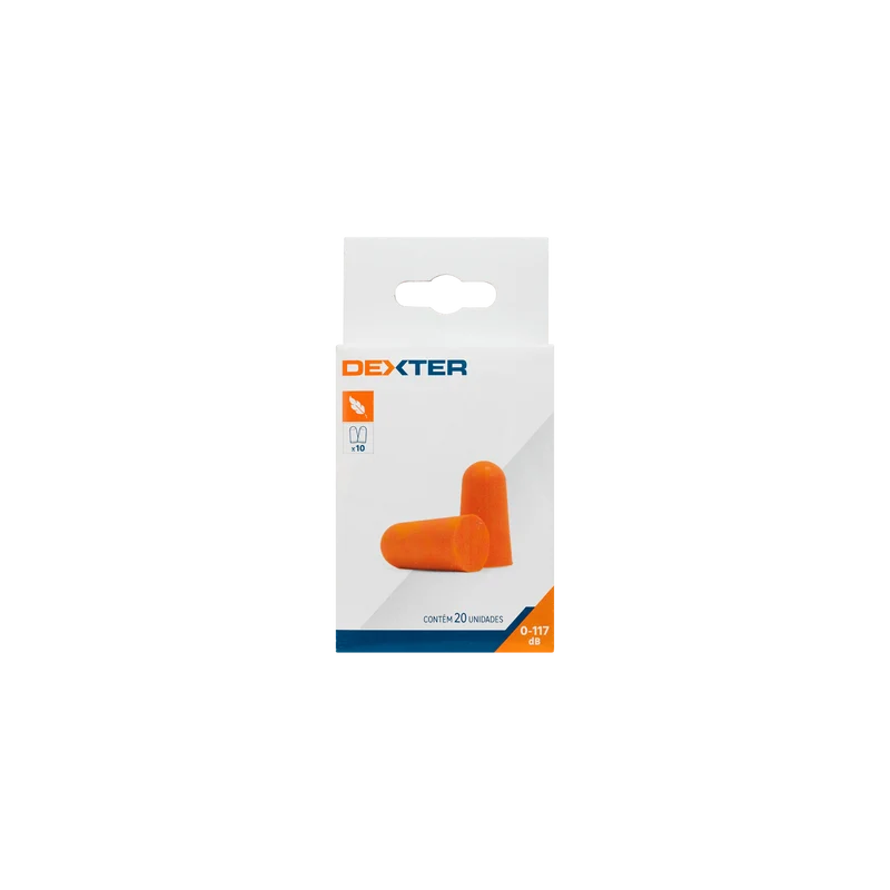 10 PAIRS DEXTER DISPOSABLE EARPLUGS 37DB