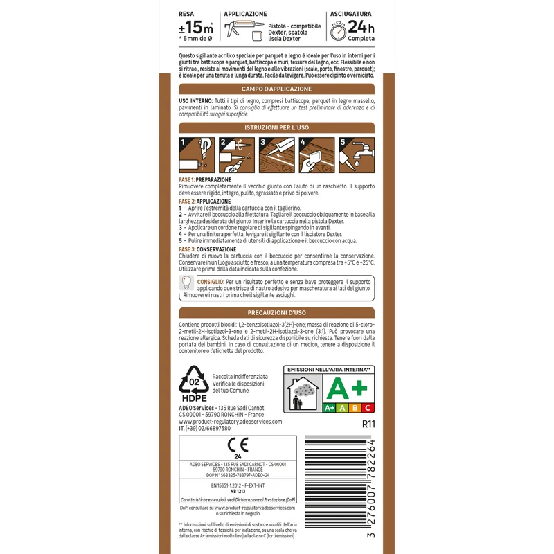 ACRYLIC WOOD AND PARQUET SEALANT MEDIUM WALNUT AXTON 280 ML