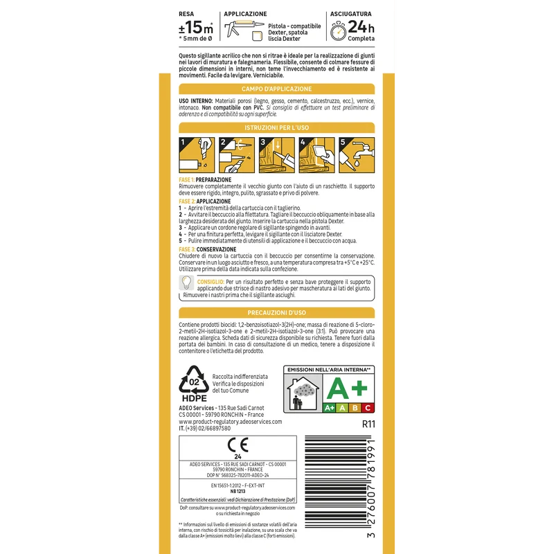 AXTON GREY ACRYLIC WALL AND CRACK SEALANT 280 ML