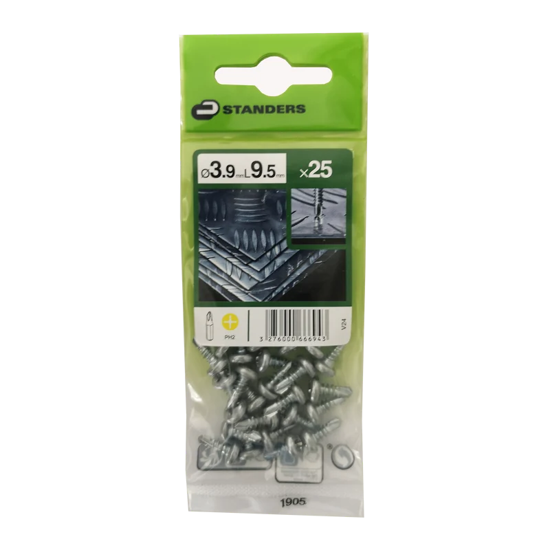 PH2 STEEL SELF-DRILLING SCREWS V24 3.9X