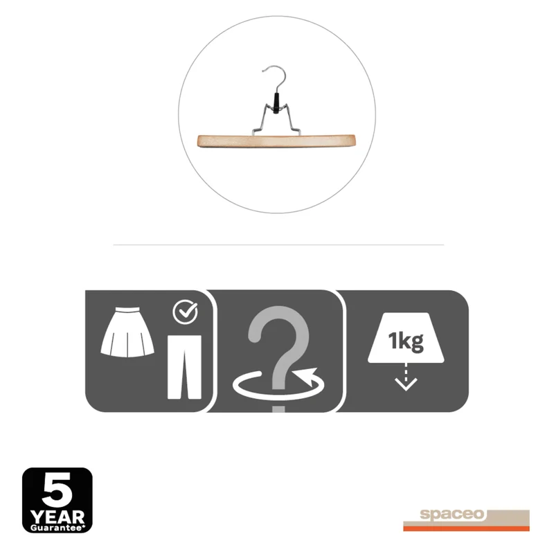 TROUSER HANGER 28 CM SPACEO